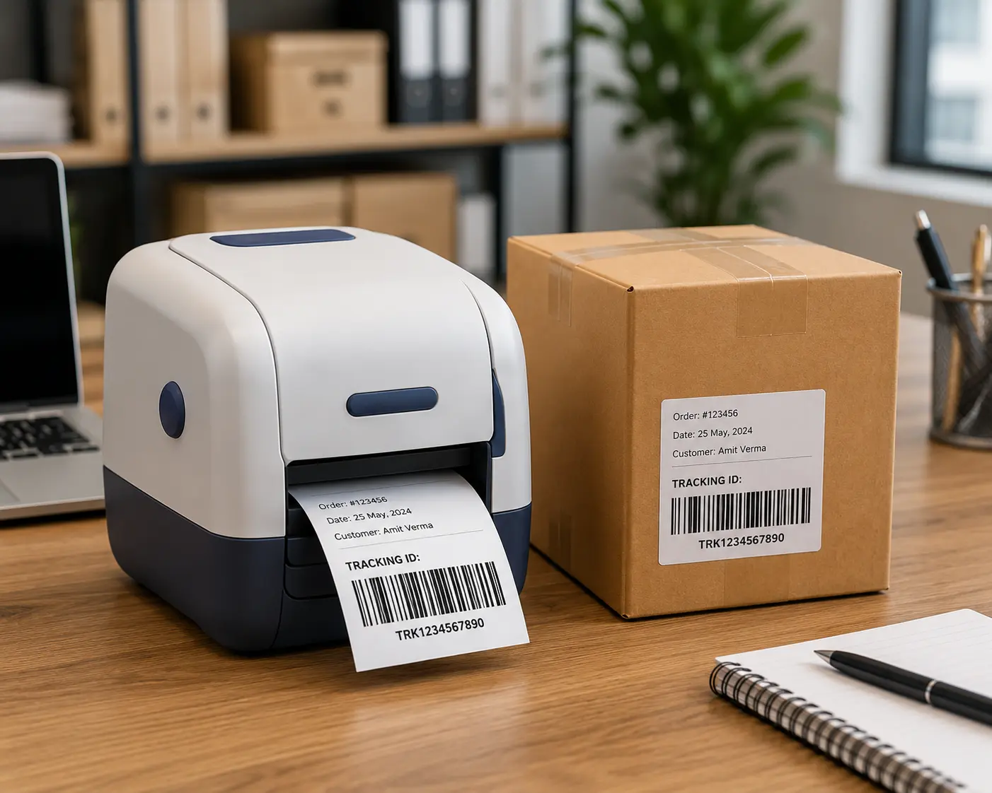 Print barcode labels with BusinessBook Plus
