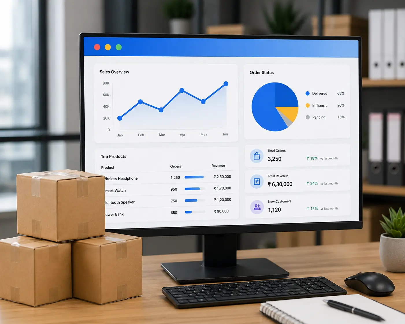 Track products with barcode management