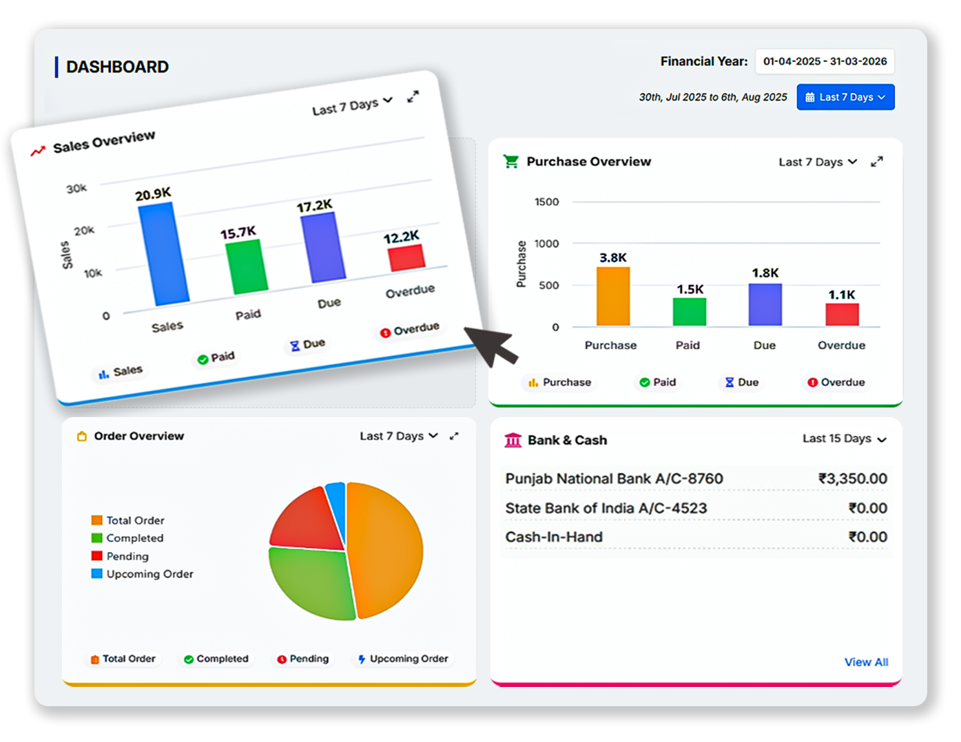 BusinessBook Plus billing and invoice dashboard